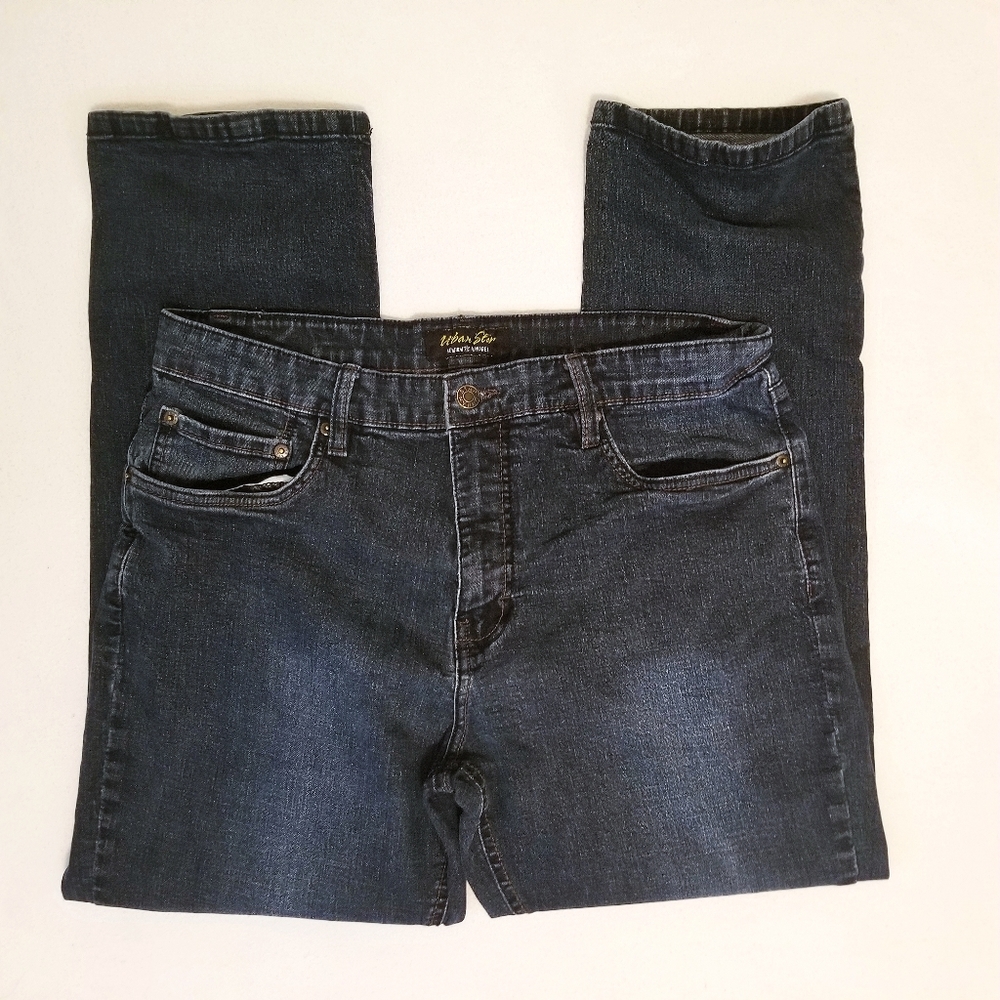 Mens Urban Star Dark Wash Skinny Jeans